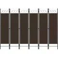 Produktbild: 6-tlg. Raumteiler Braun 240 x 180 cm Vidaxl
