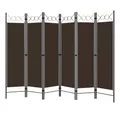 Produktbild: vidaXL Raumteiler, 6-tlg. Paravent Braun 240 x 180 cm