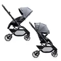 Produktbild: Hamilton by Yoop T1 Buggy - 360° drehbarer Sitz - MagicFold™ Technologie - Zusammenklappbar - Inklusive Becherhalter - Verstellbarer und wendiger Kinderwagen - Grau