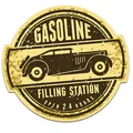 Produktbild: Retro Vintage Aufkleber -Finest Folia Sticker Old School Ace Kult Rockabilly (R222-27 Gasoline)
