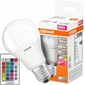 Produktbild: OSRAM RGBW LED-Lampe Mehrfarbig + Fernbedienung 9W = 60W E27