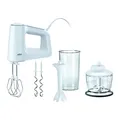 Produktbild: Braun HM 3135 WH MultiMix Handmixer Zerkleinerer 5 Geschwindigkeitsstufen 500W