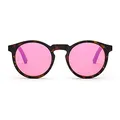 Produktbild: TAKE A SHOT Holz-Sonnenbrille Damen Rund Pink Verspiegelt Schmal Runde Gläser, UV400 - Havana Sonnenbrille Holz LISI
