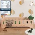Produktbild: Smartwood® Kinderbett 90x200 Holz Montessori Bodenbett mit Rausfallschutz und Lattenrost - Niedriges Bett für Jungen und Mädchen TILA 2L - Natur... - Naturbelassen
