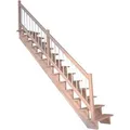 Produktbild: Treppe Lindos Buche Gerade 100 cm Holz-Edelstahl-Geländer FSC®