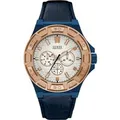 Produktbild: Guess Herrenuhr Quartz Blau Gold