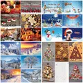 Produktbild: Weihnachtskarten 100er-Weihnachtskarten-Set Postkarten-Set mit einem bunten M...