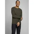 Produktbild: Jack & Jones Rundhalspullover JJEHILL Pullover mit angenehmem Tragegefühl Modisch, schmal, Baumwolle, Rundhals grün XXL (58/60)