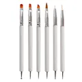 Produktbild: 6 Stück Doppel-Ende Nagel Pinsel, Nageldesign Pinsel, Doppel-Ende Nail Art Pi...