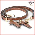 Produktbild: Schulterriemen Leder Damen Taschengurt Braun Gold 12x12x1,5 cm Set 3-teilig