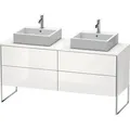 Produktbild: Duravit XSquare Konsolenwaschtischunterbau bodenstehend, für zwei Becken, 4 Auszüge, 1600x778x548mm, XS4927B8585, Farbe: Weiß Hochglanz Lack