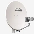 Produktbild: Fuba DAL 804 G Sat Anlage Antenne Schüssel Spiegel Quad DEK 417 4 Teilnehmer Alu Satellitenschüssel Sat-Spiegel Grau + Fuba DEK 417 Quad LNB für 4 Receiver/Teilnehmer (HDTV-, 4K- und 3D-kompatibel)