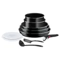 Produktbild: Tefal Ingenio Easy On 10-teiliges Topf und Pfannenset abnehmbarer Griff, stapelbar, platzsparend, Töpfe und Pfannen mit Antihaftversiegelung, einfache Handhabung und Reinigung, L15999, Ohne Induktion