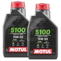 Produktbild: 2LT Motoröl MOTUL 5100 15W-50 Jaso MA2 4T Techosyntese Ester -synthetische