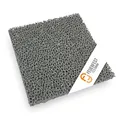 Produktbild: Feuerfest 123 - Feinstaubfilter Kaminofen 250x250x25 mm, Feinstaub Rußfilter zum nachrüsten Kamine & Öfen, Reduzierung Feinstaub durch Schaumkeramische Filter, hitzebeständig bis 1.650 °C