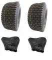 Produktbild: 2x Schlauch + 2x 15x6.00-6 S2101 Reifen für Rasentraktor Aufsitzmäher Rasenmäher mit Schläuche in der Größe 15 x 6.00-6 15 x 6-6 Rasenmäherreifen 15x6-6 Reifenmantel Stollenprofil