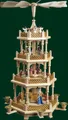 Produktbild: TOP Tischpyramide Christi Geburt Bunt Erzgebirge Pyramide 3 Stöckig NEU 16723