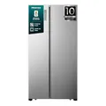 Produktbild: Hisense RS677N4BIE Side-by-Side Kühl-Gefrierkombination/ NoFrostPlus/ Multiflow 360°/ SuperCool/ BigBox/ 179,3 cm/ Kühlteil 334 l/ Gefrierteil 185 l/ 42 dB/ 309 kWh/ Jahr/ Inox-Look