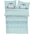 Produktbild: S. Oliver Babybettwäsche S.Oliver Junior, Mintgrün, Grau, Textil, Pinguin, 100x135 cm, Made in Europe, Oeko-Tex® Standard 100, DIN EN ISO 9001, Hohenstein, Textiles Vertrauen - Oeko-Tex®, weiche und anschmiegsame Oberfläche, atmungsaktiv, pflegeleicht, Schlafen, Babybett-Ausstattung, Babybettwäsche