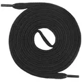 Produktbild: Mount Swiss Schnürsenkel flache Premium-Schnürsenkel aus 100% Baumwolle, reißfest, 7 mm breit schwarz 160 cm / 7 mm breit
