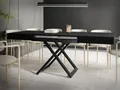 Produktbild: WFL GROUP Couchtisch Cavetta U höhenverstellbar ausziehbar mit schwarzen Metallbeinen (erhältlich in einer Größe – 120x80x27-76 cm, ausziehbar auf 200 cm), industrial Tisch in Holzoptik für Küche, Esszimmer oder Wohnzimmer