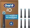 Produktbild: Braun Aufsteckbürsten iO Black Ultimative Reinigung Aufsteckbürsten – entwickelt für, gründliche Plaque-Entfernung mit innovativen Borsten-in-, Borsten-Bündeln – kompatibel mit Oral-B iO, elektrische Zahnbürste – 6 Stück im praktischen Vorratspack