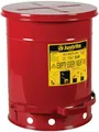 Produktbild: Justrite Stahlölbehälter mit fußbetätigtem Deckel, 38 L, Rot