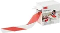 Produktbild: 3M Absperrband, rot / weiß, nicht klebend, 70 mm x 100 m wiederstandsfähige PE Folie, in praktischer Spenderbox - 1 Stück (596615)