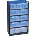 Produktbild: Fp - Allit 464640 Kleinteilmagazin Varioplus Pro 53/21 (b X H X T) 300 X 525 X 135 Mm Schwarz, Blau 1 S