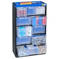 Produktbild: Allit VarioPlus Kleinteilemagazin schwarz, blau 30,0 x 13,5 x 52,5 cm, 1 St.