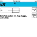Produktbild: Schaftschraube DIN 427/ISO 2342 Kegelkuppe/Schlitz M4x 20 A1 100 Stück