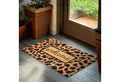 Produktbild: BRUBAKER Fußmatte 45 x 75 cm - Welcome mit Leopardenmuster - Schmutzfangmatte, Rechteckig, Höhe: 15 mm, Türmatte für Außen und Innen - Wetterfest und Rutschfest