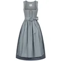 Produktbild: Nübler Dirndl Langes Dirndl Gill in Silber von Nübler - Rocklänge 90 cm blau|silberfarben 54