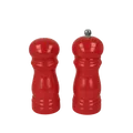 Produktbild: METALTEX 586046041 Pfeffermühle - Salzstreuer Set 13 cm in Rot lackiert, Holz