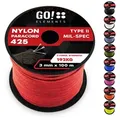 Produktbild: GO!elements Paracord 425 - 3mm Abspannleine, Paracord 425 aus reißfester Nylonschnur rot 100m