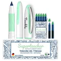 Produktbild: Superteacher Tintenroller - Nachfüllbarer Lehrerstift für Schule & Uni Mint -...