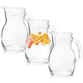 Produktbild: KONZEPT Hochwertiger Wasserkrug Glas 3 Stk. Set 500ml Glaskrug Perfekt für Wasser, Milch, Säfte Wasserkanne mit ergonomischem Griff – In verschiedenen Größen erhältlich