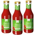 Produktbild: 3x Light Ketchup ohne Zucker Zusatz, mit Erythrit, vegan Tomatenketchup Xucker