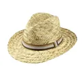 Produktbild: Scheibler Workwear – Strohhut Tom Herren – klassischer Trilby Hut aus Stroh – Sonnenhut für den Sommer – verfügbar in den Größen 58/60-61/62 (Beige)