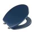 Produktbild: Wenko-Wenselaar GmbH & Co. KG WENKO WC-Sitz Prima Dunkelblau matt, MDF, Für Spülkästen geeigneter WC-Sitz, 1 Stück 25172100