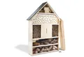 Produktbild: gartenetage Insektenhotel XXL mit Schieferdach/ Naturbelassenes, massives Bienenhotel, Insektenhotel zum Aufstellen, witterungsbeständig/ Schmetterlingshaus