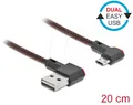 Produktbild: DELOCK 85269 - Dual Easy USB 2.0 Kabel, A St. auf micro B St,, gew., 0,2 m