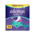 Produktbild: Always Dailies Slipeinlagen Flexistyle Normal 72 Giga Pack Luftdurchlässig
