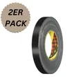 Produktbild: 3M Premium 19mmx50m Gewebeband Paketband Klebeband Panzerband Schwarz [2ER-