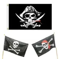 Produktbild: 3 Stück Schädel Fahne Piratenparty-Flagge Jolly Roger FlaggeGelten für Hallow...