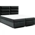 Produktbild: Best for Home Boxspringbett mit Bettkasten Trinity K-4 Bonellfederkern inkl. Topper, mit Lieferung, Aufbau & Entsorgung 140x200-Schwarz - Schwarz