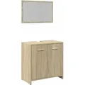 Produktbild: vidaXL 2-tlg. Badmöbel-Set Sonoma-Eiche Holzwerkstoff 33x60x60cm