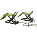Produktbild: TRUTZHOLM Auffahrrampe Hydraulisch 1360 kg Breite Je 34 cm Hebebühne Schwarz Grün