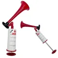 Produktbild: Metall Fanfare Druckluft Hupe, Air Horn, Signalhorn, Megafon, Stadion Tröte, Handball, Fußball, EM WM, Handsirene, Nebelhorn, Rot (Rot)