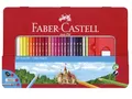 Produktbild: 48 FABER-CASTELL Colour Pencils Buntstifte farbsortiert Sechskant Metall-Etui